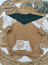 Lade das Bild in den Galerie-Viewer, Gr. 74 Oversize Sweatshirt (lang geschnitten) Lion