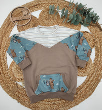 Lade das Bild in den Galerie-Viewer, Gr. 98 Oversize Sweatshirt (lang geschnitten) Nachtwanderung