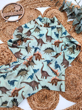 Lade das Bild in den Galerie-Viewer, Gr. 104 UV-Badeset langarm, hohes Halsbündchen, Dinos