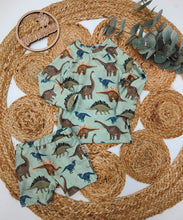 Lade das Bild in den Galerie-Viewer, Gr. 80 UV-Badeset langarm, norm. Bündchen, Dinos