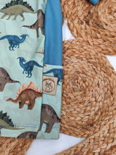Lade das Bild in den Galerie-Viewer, Gr. 128 UV-Badeset kurzarm, Unterteilung mit Tasche, Dinos