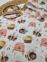 Lade das Bild in den Galerie-Viewer, 1-3 Jahre Badeponcho Musselin Bienen