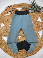 Gr. 98 Pumphose Musselin Altgrün