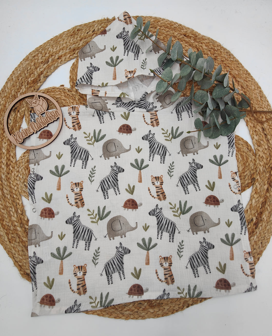 1-3 Jahre Badeponcho Musselin Safari