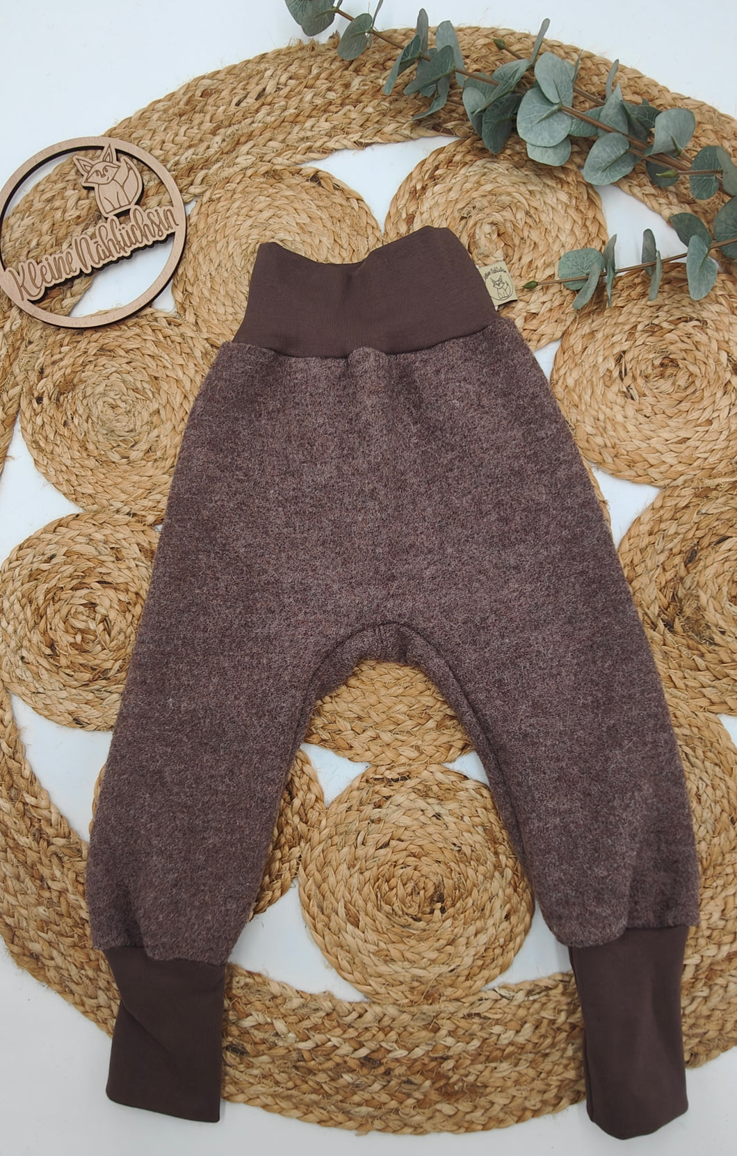 Gr. 86/92 einfache Walkhose Hellbraun