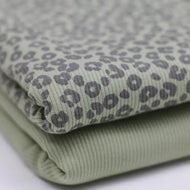 Stoffauswahl Leo Dusty Green Ribstrick Jersey
