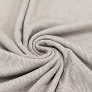 Stoffauswahl Beige Melange Ribstrick Jersey
