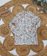 Gr. 92 UV-Badeshirt langarm, hohes Bündchen, Blumen