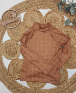 Gr. 116 UV-Badeshirt langarm, hohes Bündchen, Raster