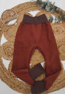 Gr. 110/116 einfache Walkhose Cognac