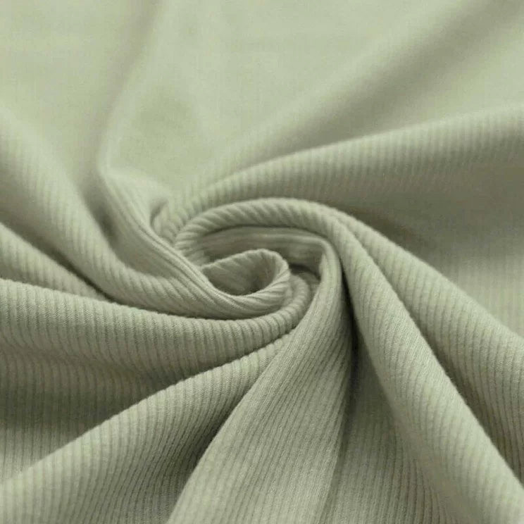 Stoffauswahl Dusty Green Ribstrick Jersey