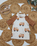 Gr. 74 UV-Badeshirt kurzarm, hohes Bündchen, EP Feuerwehr/Raster