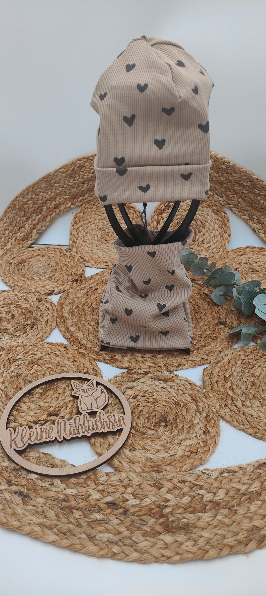 KU 42/45 Beanie + Loop Rip Herzchen