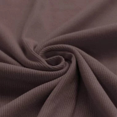 Stoffauswahl Dunkel Mauve Ribstrick Jersey