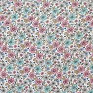 Musselin - Sommerblumen Vintage - Meterware