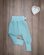 Gr. 56/62 Pumphose Musselin Altgrün