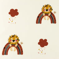 Jersey Löwe auf Regenbogen Rost - Stoffauswahl