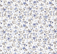 Digitaljersey Blaue Blumenpracht - Meterware