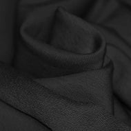 Sommersweat Uni Schwarz - Meterware